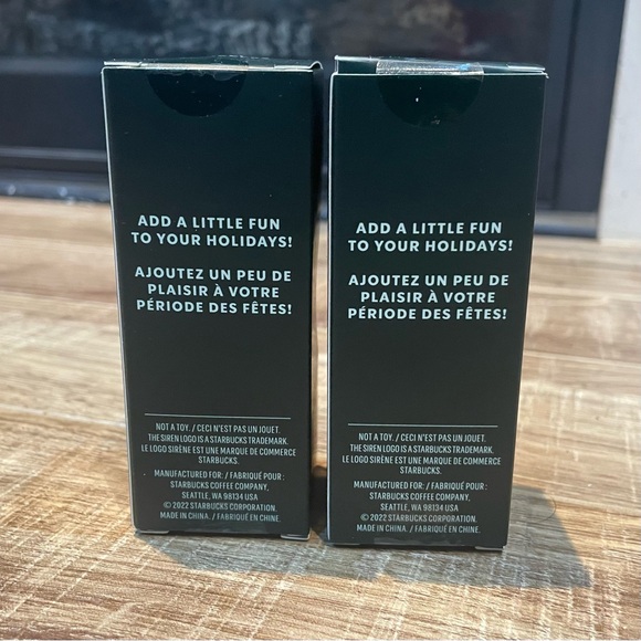 2 Starbucks Cold Cup Ornament Keychain 2022 Holiday Sangria Pink & Gold Bling - Picture 2 of 5